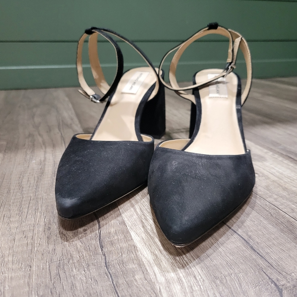 ANTONIO MELANI Black Ankle Strap Heels - Picture 3 of 7